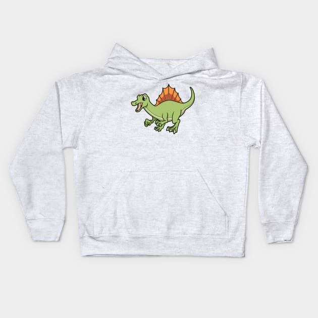 Kawaii Spinosaurus Kids Hoodie by Modern Medieval Design